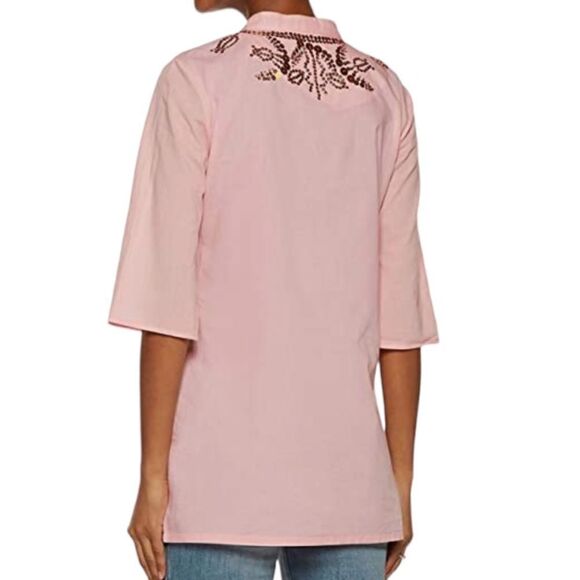 Figue Sequin Embellished Jasmine Tunic Top in Pink - Picture 4 of 10